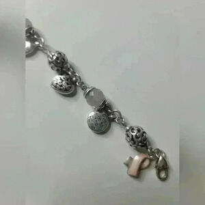 Brighton POWER OF PINK 2007 Breast Cancer Charm Bracelet - Retired